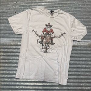 White Graphic Cowboy T-Shirt